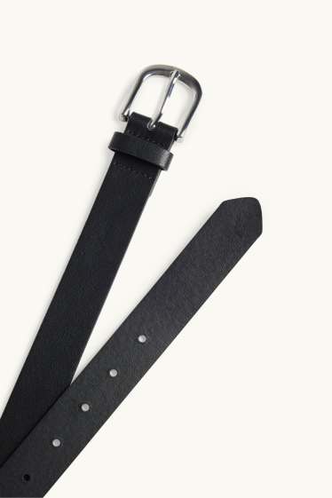 Femei - Curea - imitație de piele - negru