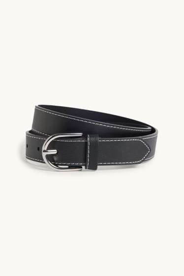 Donna - Cintura - similpelle - nero