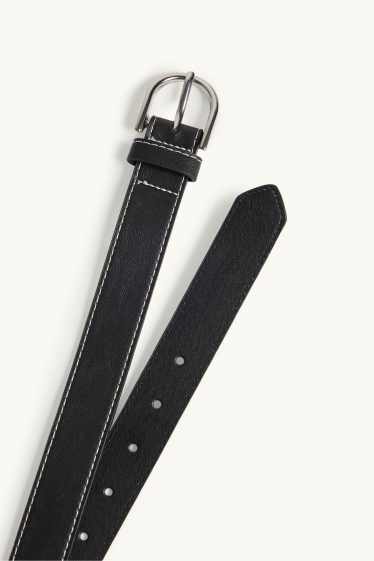 Donna - Cintura - similpelle - nero