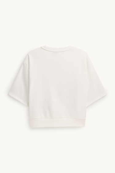 Kobiety - Bluza - w kwiaty - biały