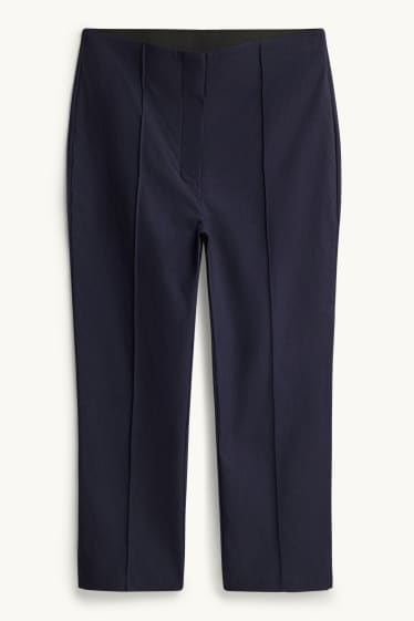 Dames - Capri broek - high waist - slim fit - donkerblauw