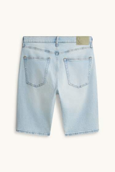 Heren - Bermuda van spijkerstof - jeanslichtblauw