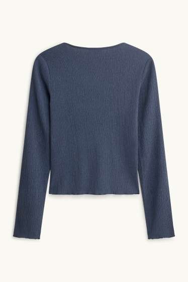 Damen - Langarmshirt - Regular Fit - dunkelblau