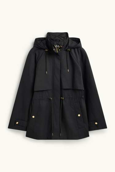 Femmes - Veste à capuche - finition déperlante - noir