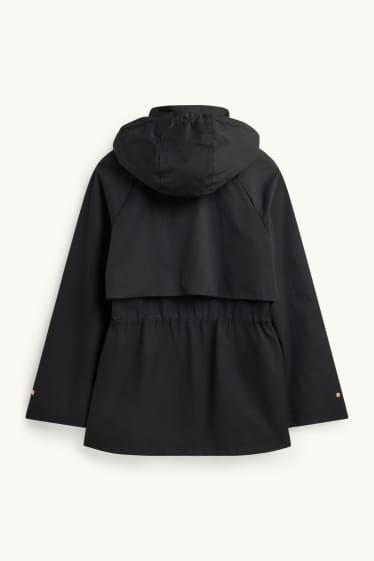 Femmes - Veste à capuche - finition déperlante - noir