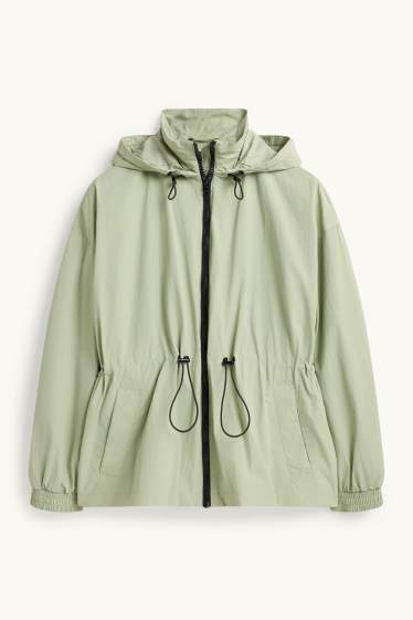 Damen - Jacke mit Kapuze - hellgrün