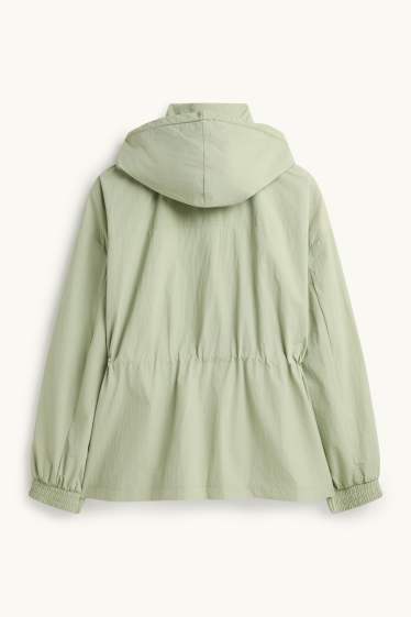 Damen - Jacke mit Kapuze - hellgrün