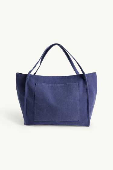 Femmes - Grand cabas - jean bleu foncé