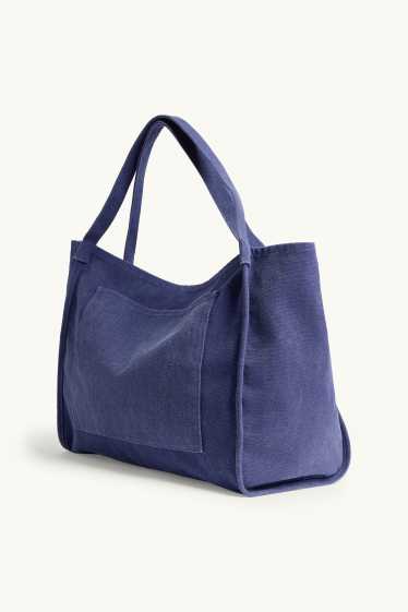 Femmes - Grand cabas - jean bleu foncé