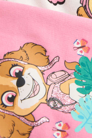 Kinderen: meisjes - Set van 2 - PAW Patrol - Skye - short - wit / fuchsiarood