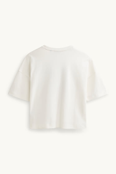 Damen - T-Shirt - Relaxed Fit - weiß