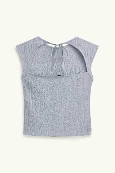 Women - Top - textured - gray