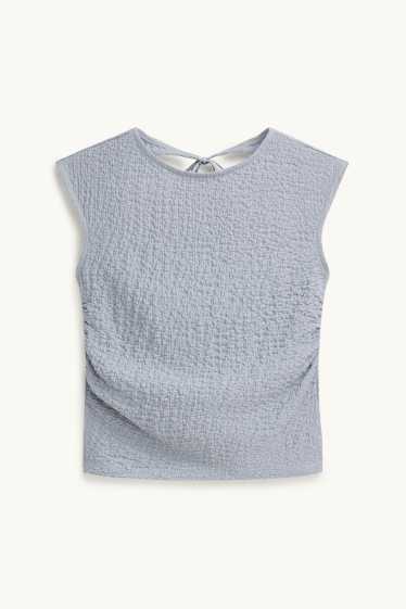 Women - Top - textured - gray