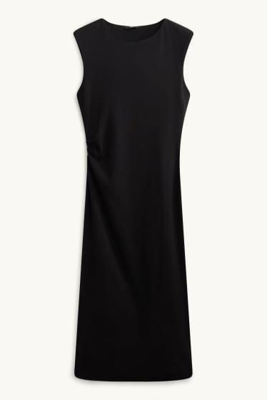 Damen - Bodycon-Kleid - gerippt - schwarz