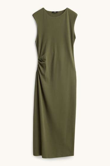 Damen - Bodycon-Kleid - gerippt - khaki