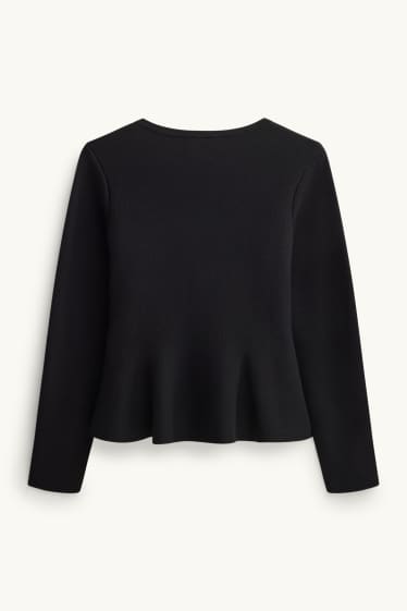 Damen - Strickjacke - schwarz