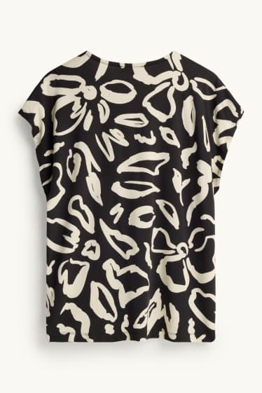 Femmes - T-shirt - regular fit - blanc / noir