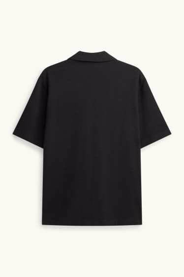 Herren - Hemd - Regular Fit - Reverskragen - schwarz