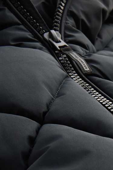 Children Girls - Quilted gilet with hood - water-repellent - black