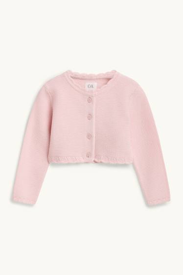Baby Mädchen - Baby-Strickjacke - rosa