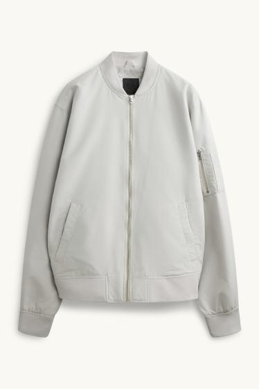Pánské - Bomber - světle šedá