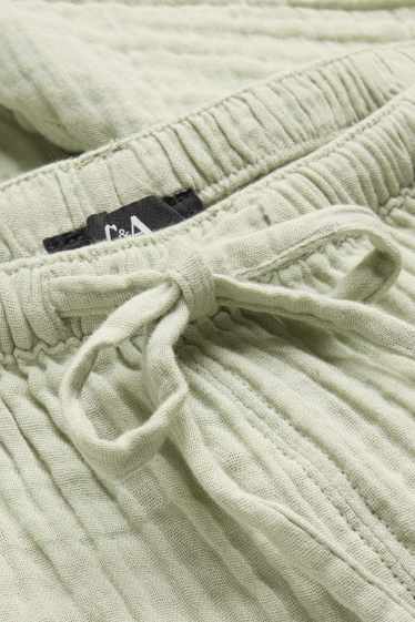 Damen - Musselin-Shorts - Mid Waist - hellgrün