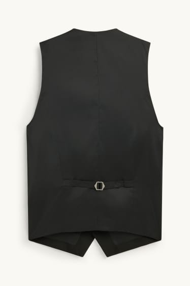 Herren - Baukasten-Weste - Slim Fit - Flex - schwarz