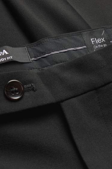 Herren - Baukasten-Hose - Slim Fit - Flex - schwarz