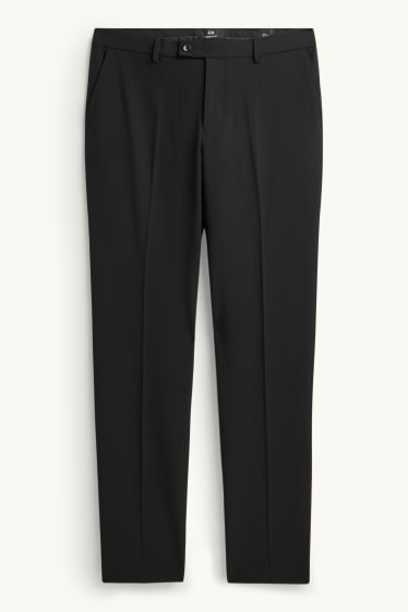 Pánské - Oblekové kalhoty - regular fit - Flex - černá