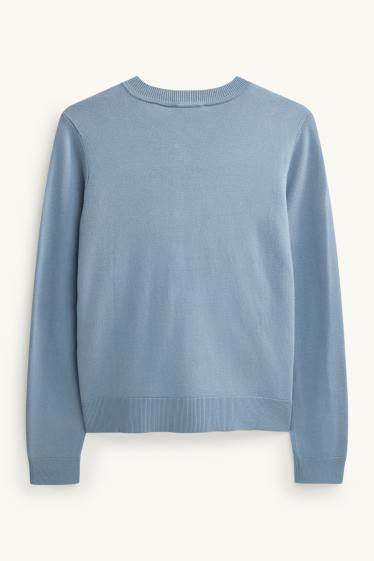 Damen - Strickjacke - hellblau