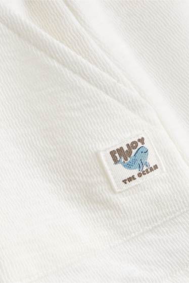 Bebeluși - băieți - Balenă - pantaloni scurți bebeluși - alb