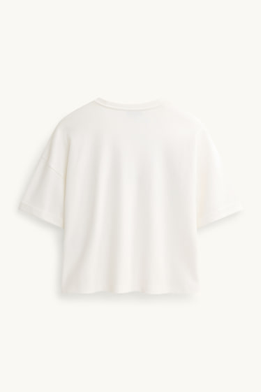 Femmes - T-shirt - relaxed fit - blanc