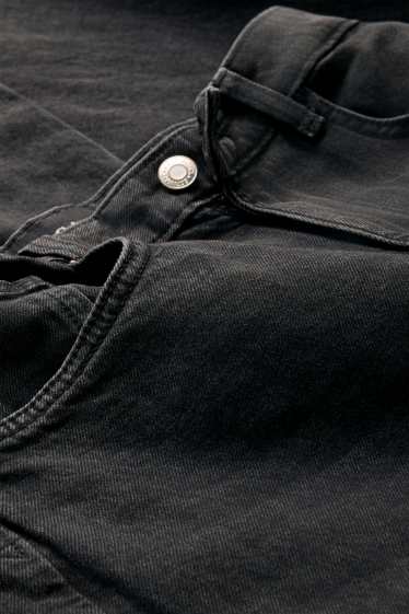 Damen - Wide Leg Jeans - High Waist - schwarz