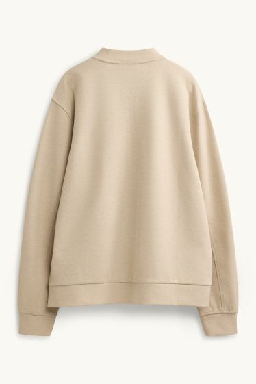 Herren - Sweatjacke - beige