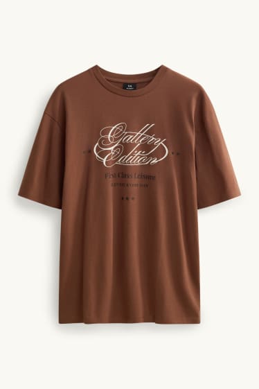 Home - Samarreta de màniga curta - relaxed fit - marró