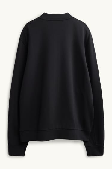 Men - Zip-through sweatshirt - black