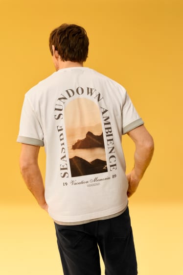 Unisex - Tricou - relaxed fit - alb