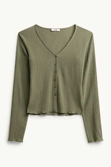 Damen - Langarmshirt - Regular Fit - khaki