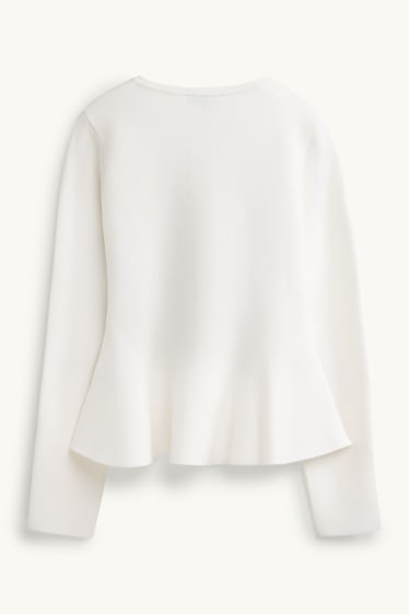 Femmes - Gilet de maille - blanc