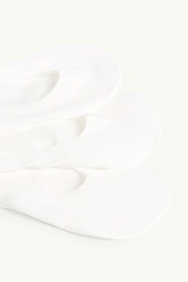 Femmes - Lot de 3 paires - chaussinettes - blanc