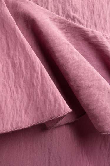 Damen - Fit & Flare Kleid mit V-Ausschnitt - lila