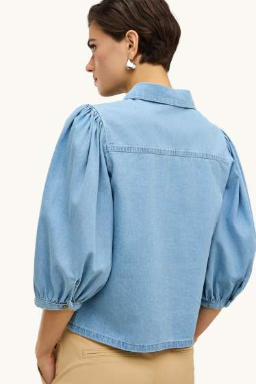 Femmes - Blouse-chemise en jean - bleu