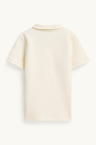 Children Boys - Polo Shirt - creme