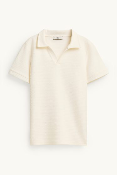 Children Boys - Polo Shirt - creme