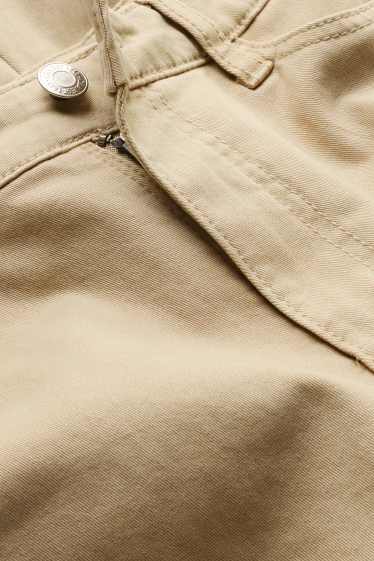 Dona - Pantalons de tela - mid waist - straight leg - texà marró