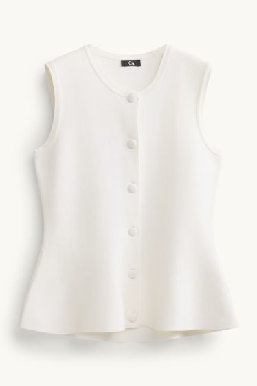 Dona - Armilla de punt de mitja - blanc