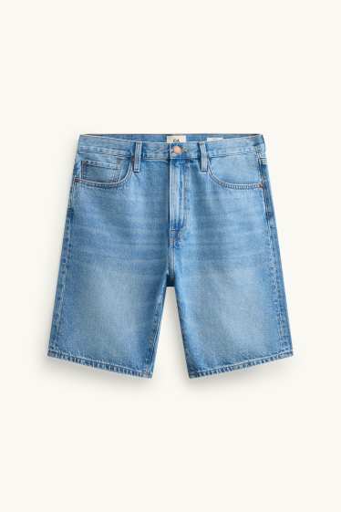 Men - Denim shorts - blue denim