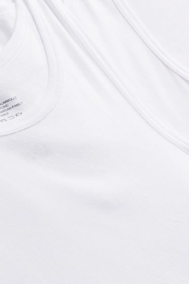 Bărbați - Multipack 3 buc. - maiou - reiat fin - alb