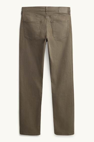 Heren - Straight jeans - jeansbruin