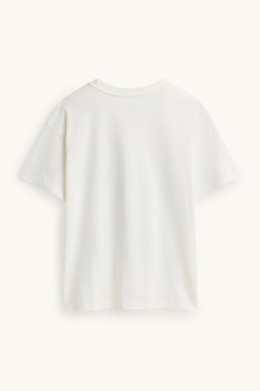 Femmes - T-shirt - relaxed fit - blanc